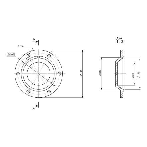 Крышка глухая 1Д.00.00.003