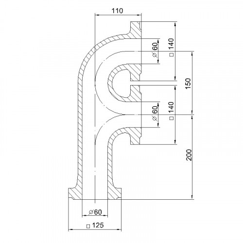 Дуга с отводом Т 215.01.02.002А