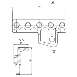Держатель левый Т220.13.002 (00.7003.004) 5 отверстий