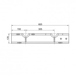 Балка колосниковая на 2 оси левая 336.24