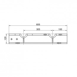 Балка колосниковая на 2 оси правая 336.23