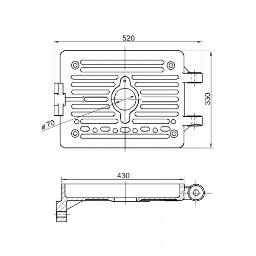 Дверка шуровочная 0-51-0 (00.7051.031)
