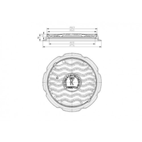 Люк чугунный Т (С250)-К-1-61 — 2 ушка